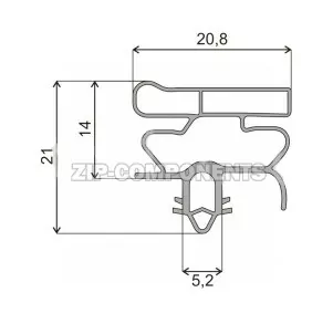 Уплотнитель 570x1010мм Профиль ОМ